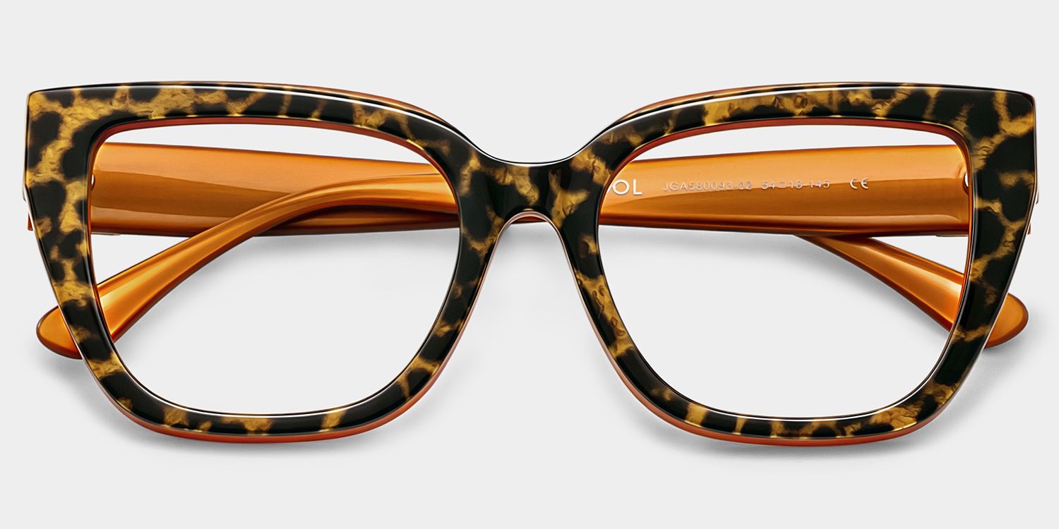 Square Frame Leopard Glasses on Sale2