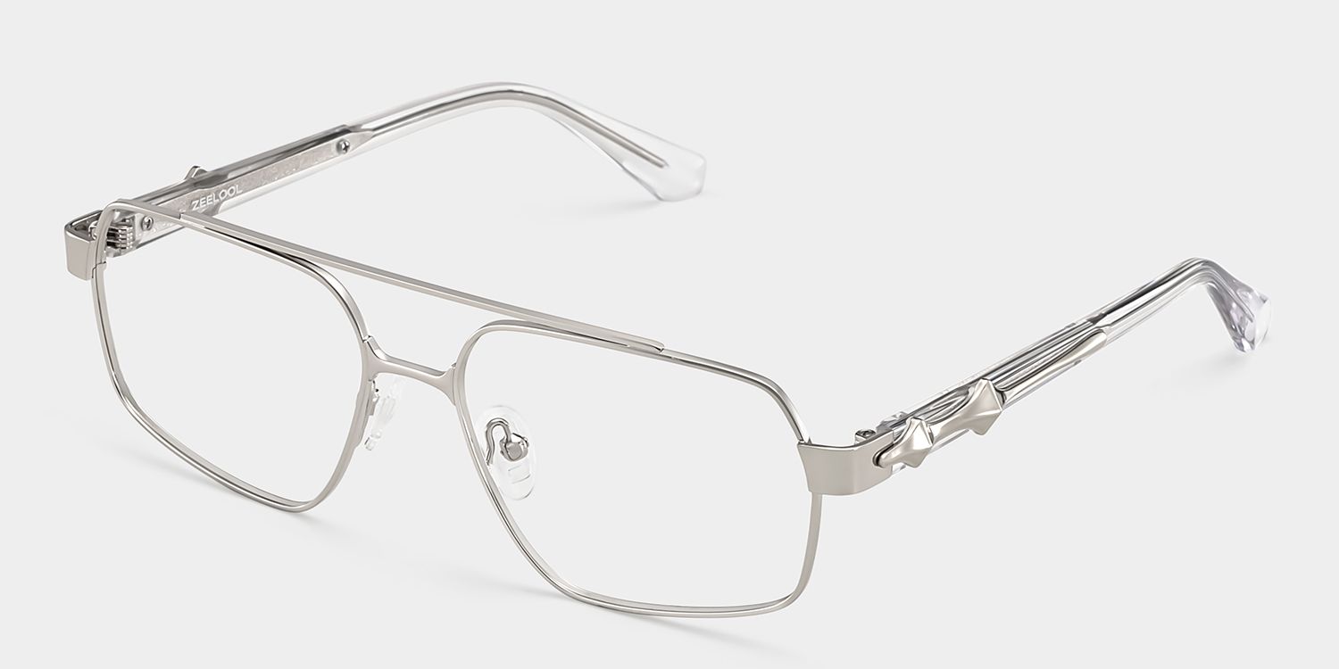 Sterling Eyeglasses in Aviator Silver Frame | ZEELOOL3