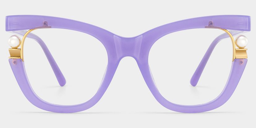 Pearl Purple Cat eye Glasses