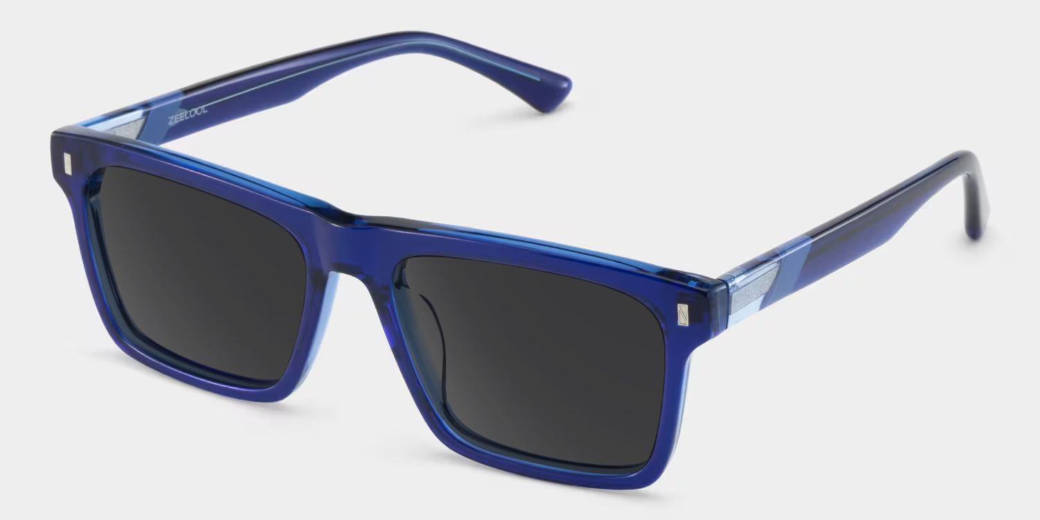 Henry Rectangle Blue Frame Sunglasses Online Sale | ZEELOOL2