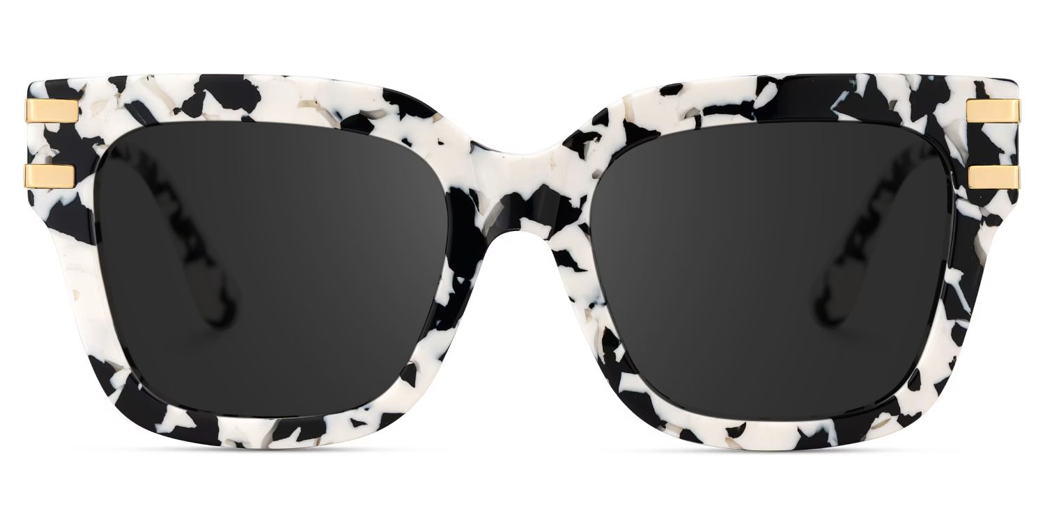 Lidia Square Cow Print Sunglasses for Women & Men | ZEELOOL0