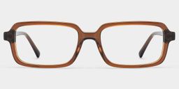 Danielle Brown Rectangle Glasses1