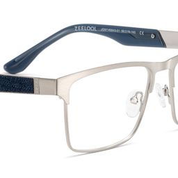 Jasper Silver Rectangle Glasses5
