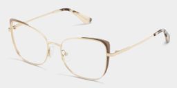 Tessa Khaki Gold Cat eye Glasses3