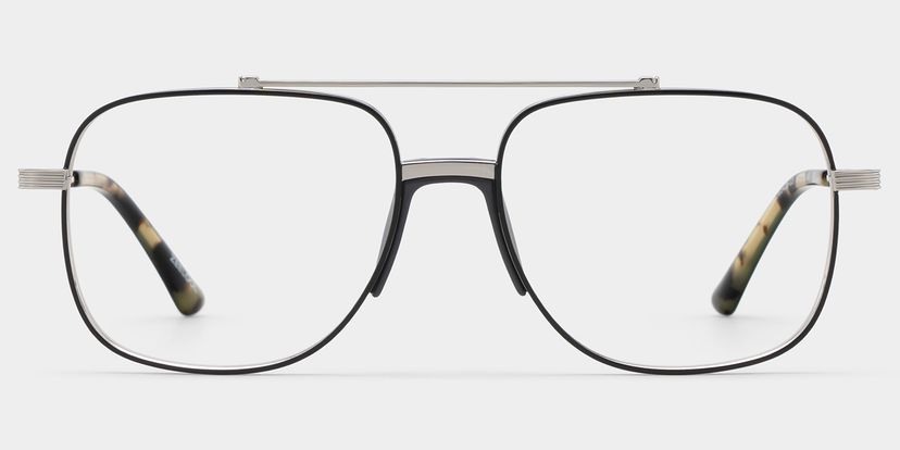 Poppy Black Aviator Glasses