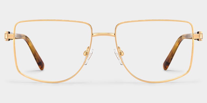 Felicity Gold yellow Geometric Glasses