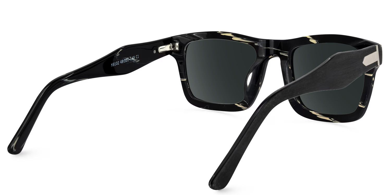 Riley Black Rectangle Sunglasses to Frame Your Face | ZEELOOL4