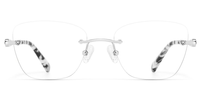 Seth Silver Rectangle Glasses