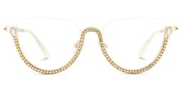 Sparkle Gold Cat eye Glasses2