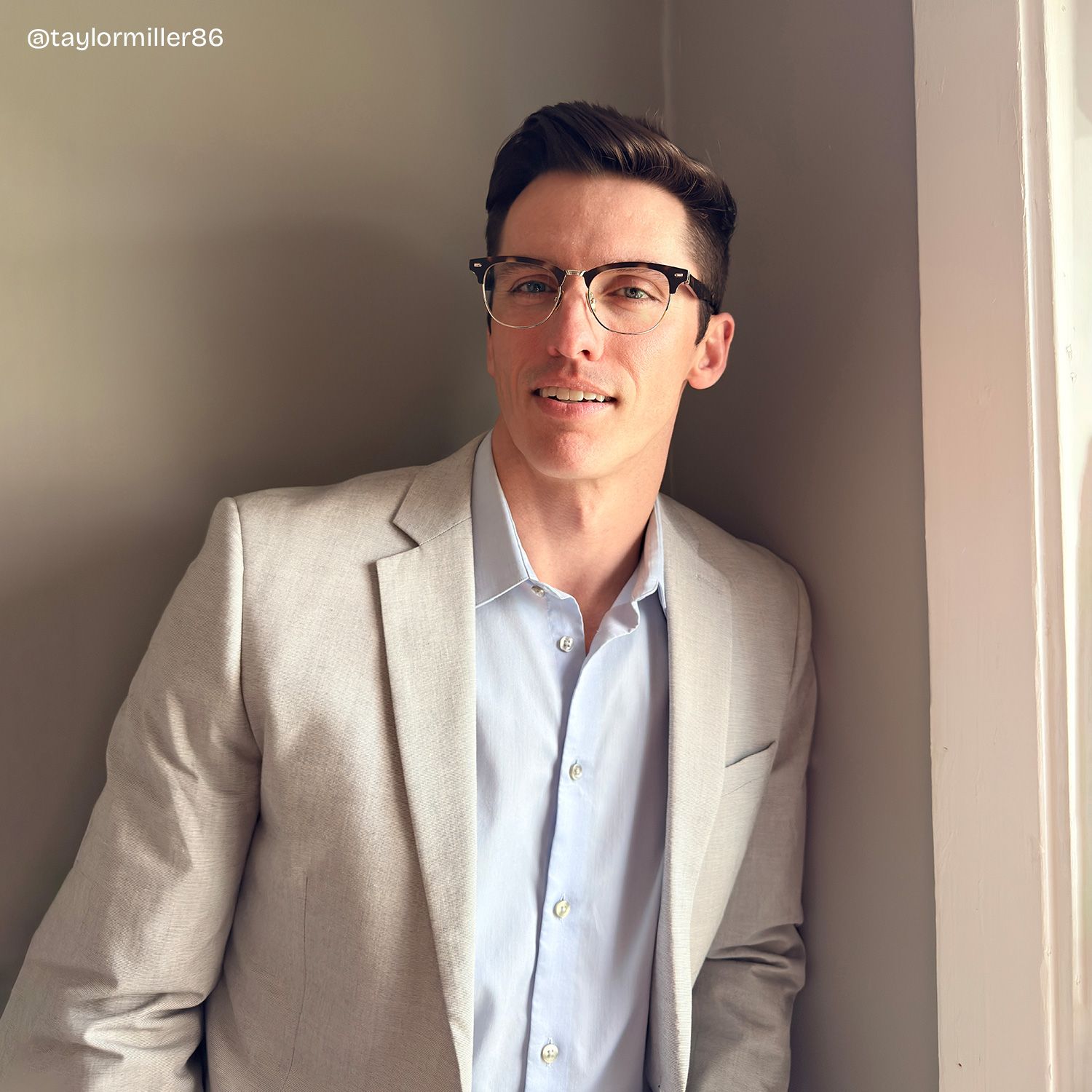 Penelope Tortoise Browline Glasses for Men | ZEELOOL6