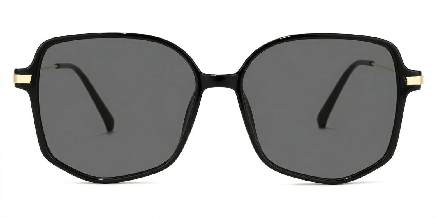 Payton Geometric Black Sunglasses for Women & Men | ZEELOOL0