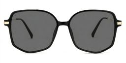 Payton Black Geometric Sunglasses0