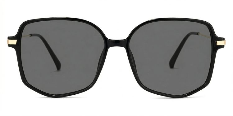 Payton Black Geometric Sunglasses