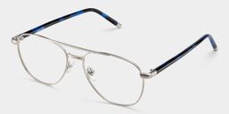Calvin Silver Aviator Glasses2