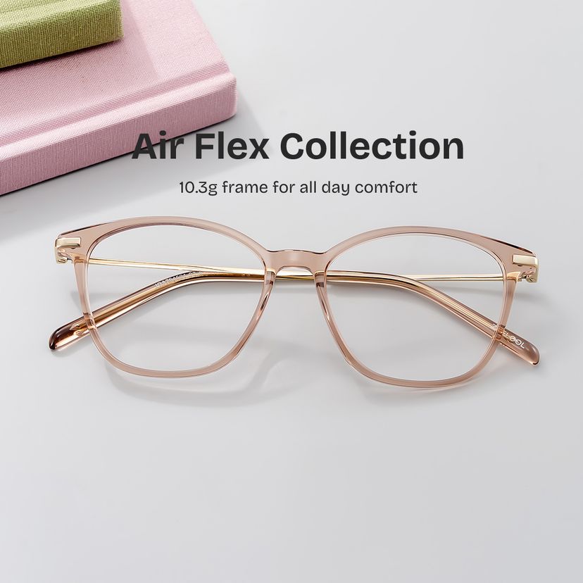 Jessica Beige Cat eye Glasses