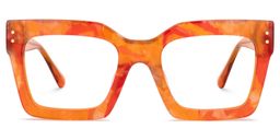 Agaton Orange Square Glasses0