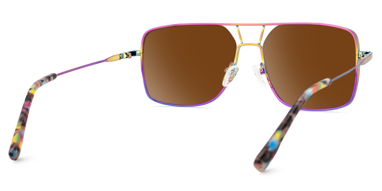 Bowdry Aviator Iridescent Sunglasses for Women & Men | ZEELOOL4