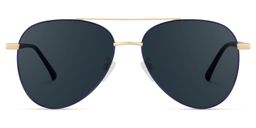 Paige Blue-Gold Aviator Sunglasses0