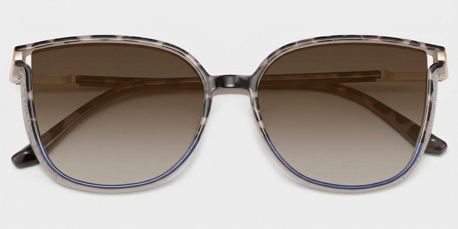 Rodz Tr90 Tortoise-Blue Square Frame Sunglasses | ZEELOOL1