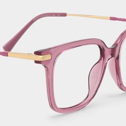 Jacqui Pink Rectangle Glasses5