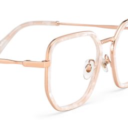 Levi Pearl White Geometric Glasses5