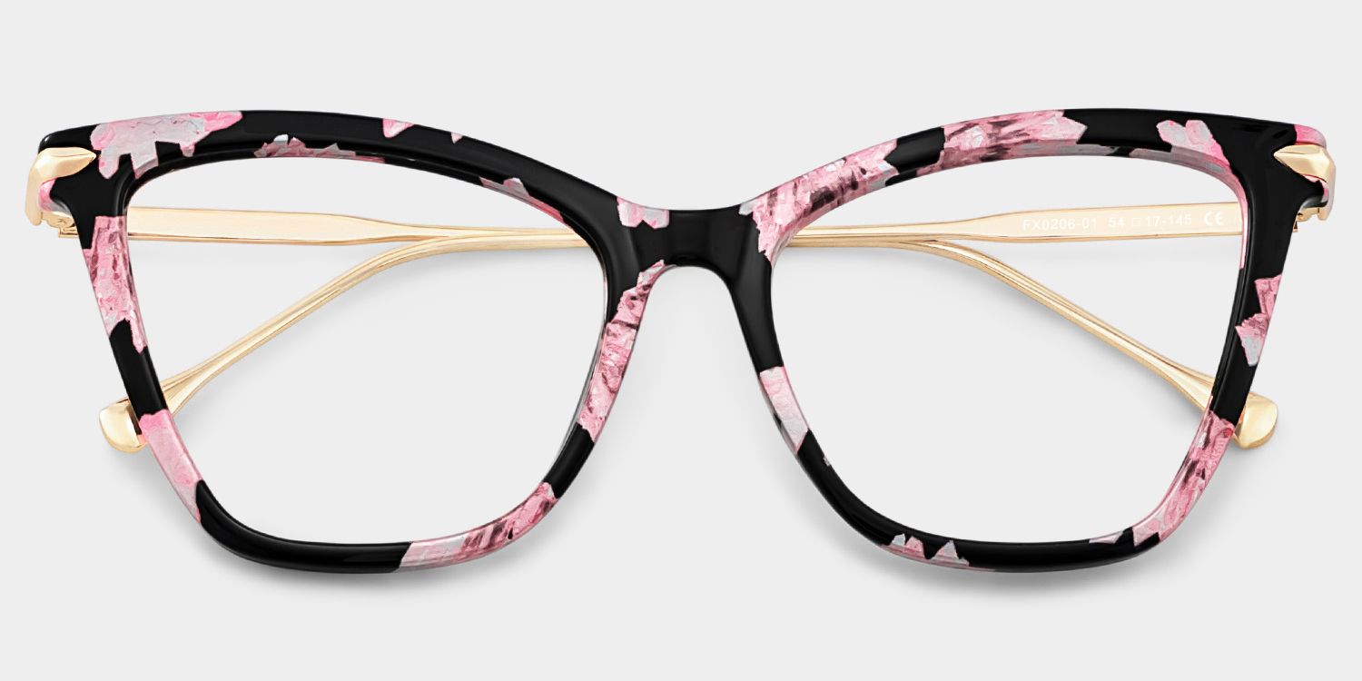 Hilary Butterfly Pink Floral Frame Eyeglasses | Zeelool1