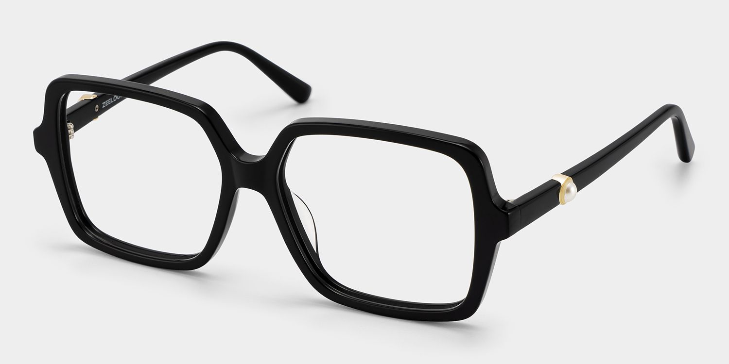 Order Elena Black Square Frame Glasses Online | ZEELOOL3