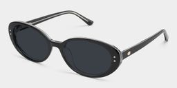 Lennon Black Oval Sunglasses3