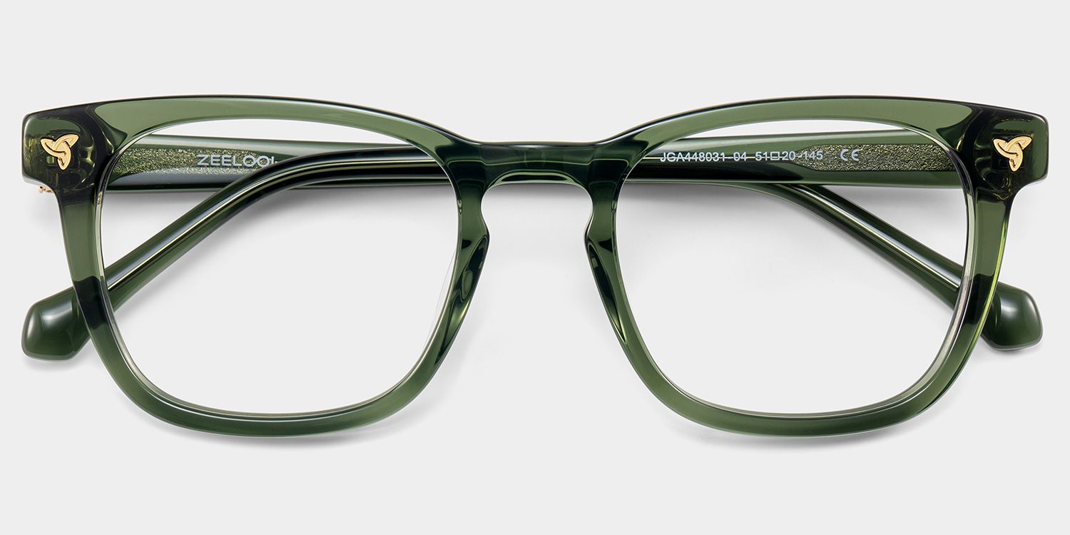 Heather Green Frame Glasses with Square Frame Online | ZEELOOL2