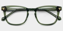 Heather Green Square Glasses2