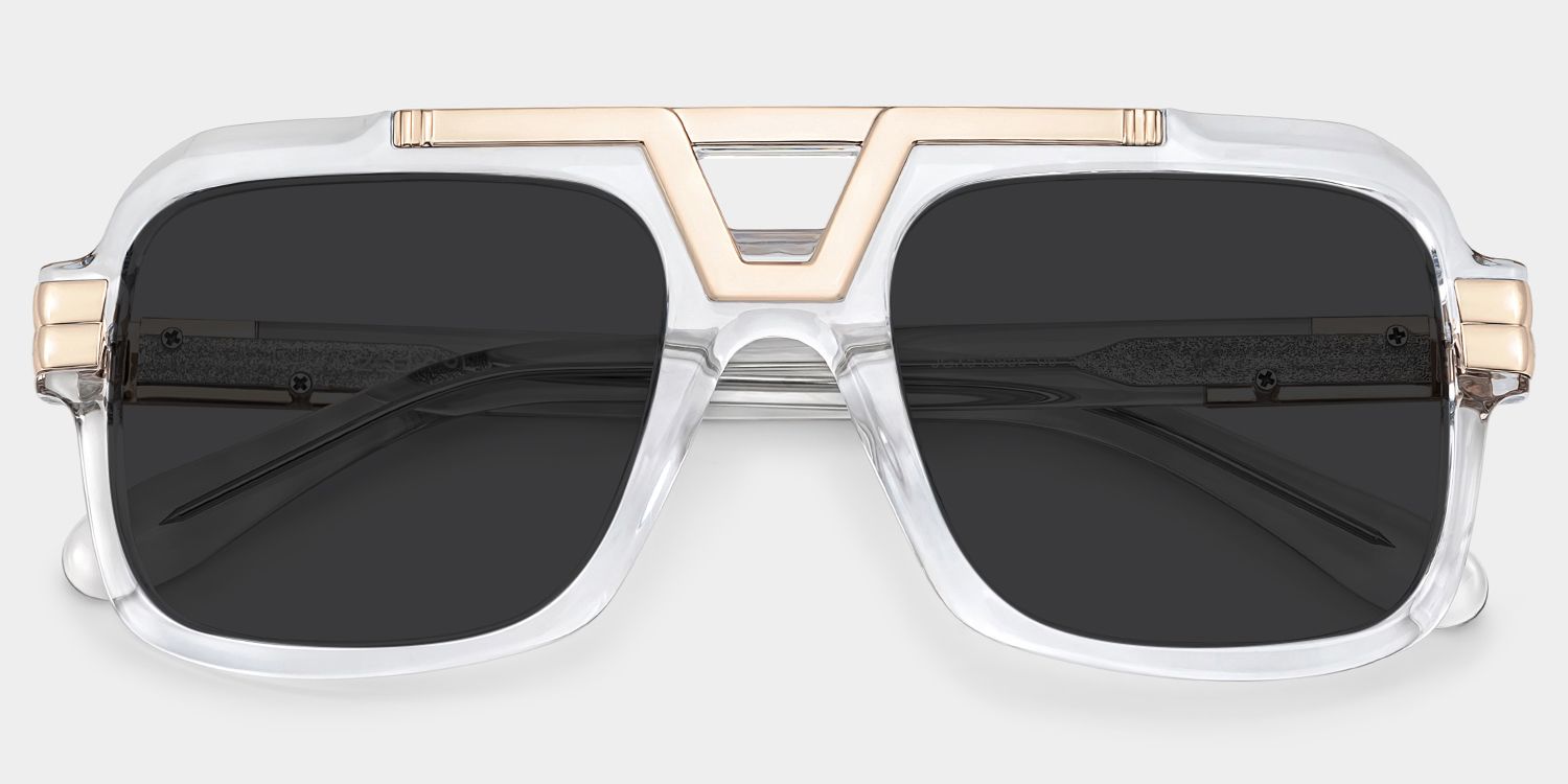 Croswell Mixed Clear Aviator Frame Sunglasses | ZEELOOL1