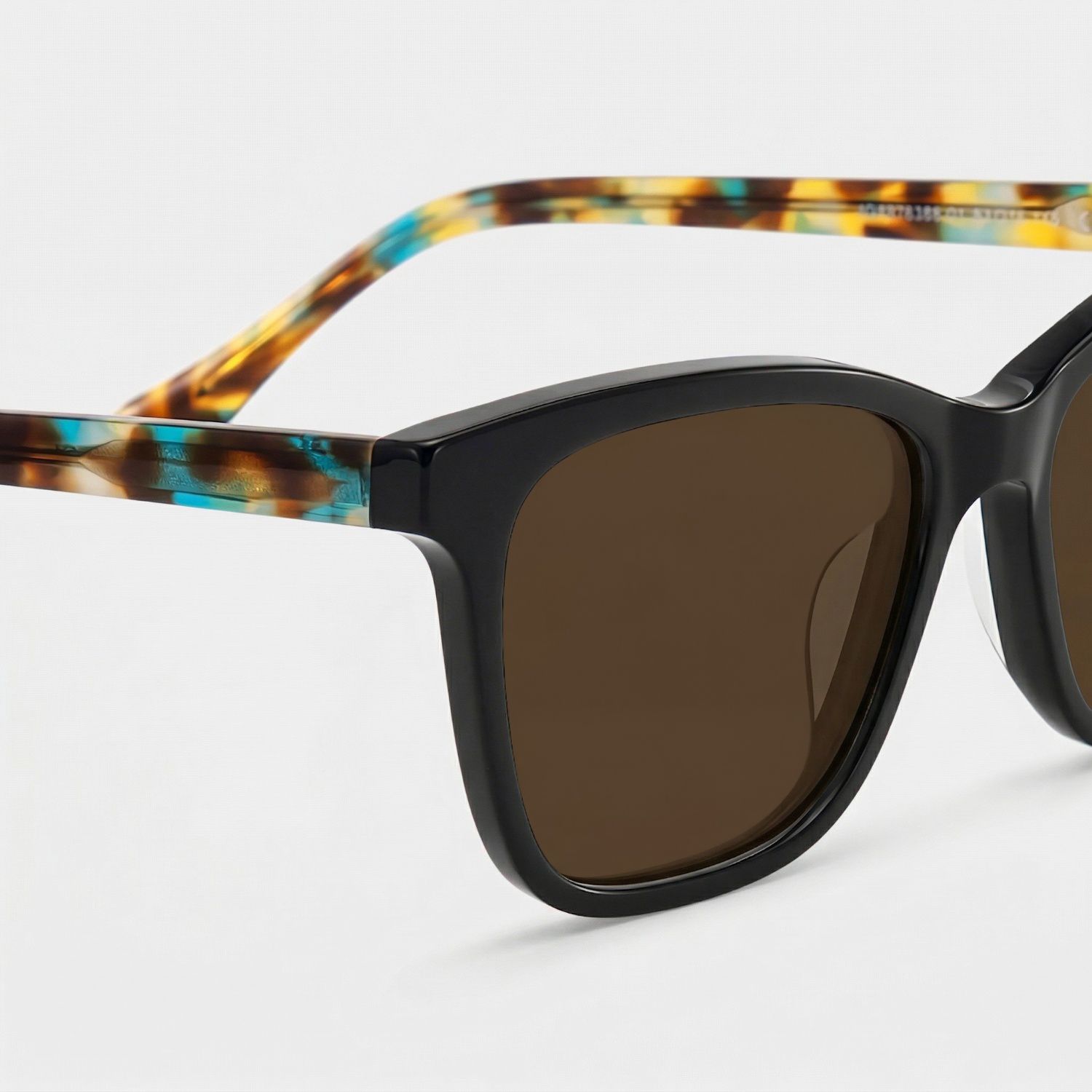 Faith Black Rectangle Polarized Sunglasses for Driving | ZEELOOL4