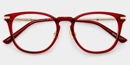 Laura Red Square Glasses2
