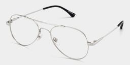 Chaima Silver Aviator Glasses2