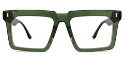 Moreland Green Rectangle Glasses0