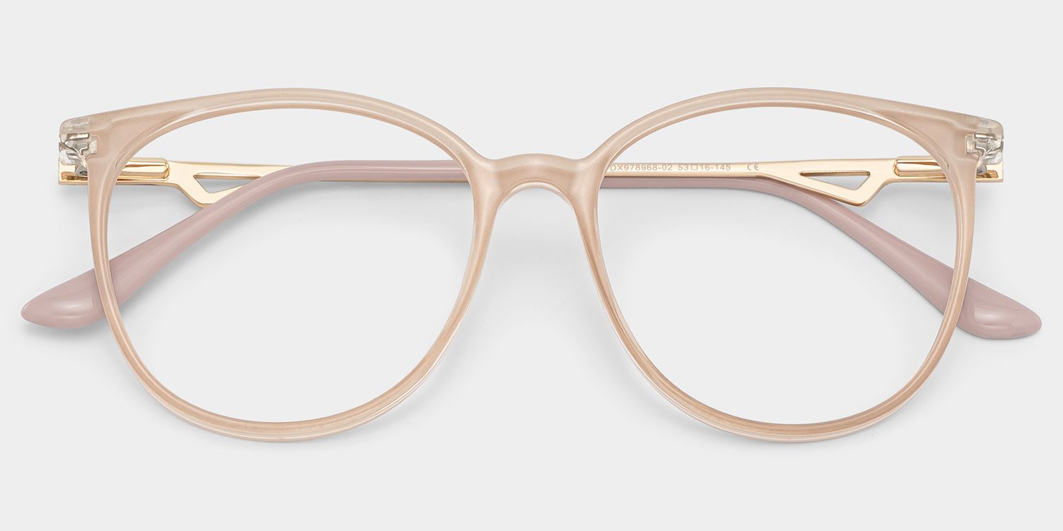 Chanty Round Pink Thin Eyeglass Frames | ZEELOOL2