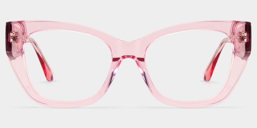 Skylar Clear Pink Butterfly Glasses