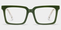 Hattie Green Rectangle Glasses1