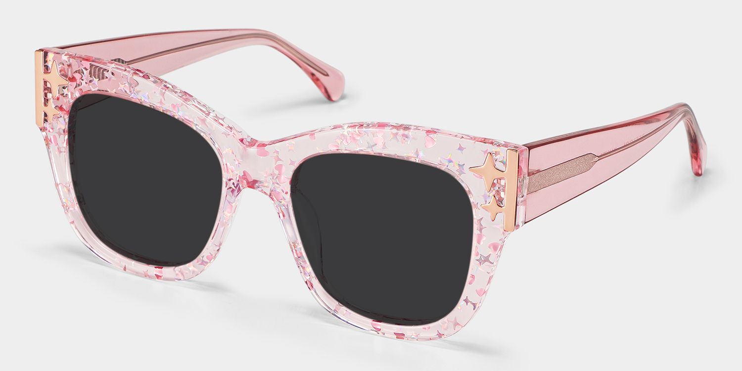 Minfia Square Pink Frame Sunglasses Online Sale | ZEELOOL3