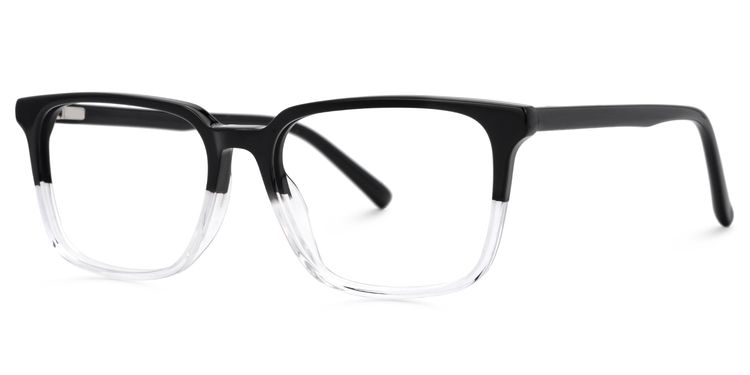 Barnhill Black-Clear Square Glasses