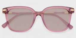 Jacqui Pink Rectangle Sunglasses1