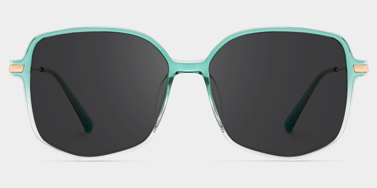 Payton Green Geometric Sunglasses