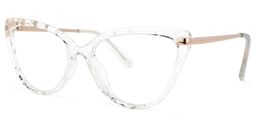 Lucas Clear Cat eye Glasses1