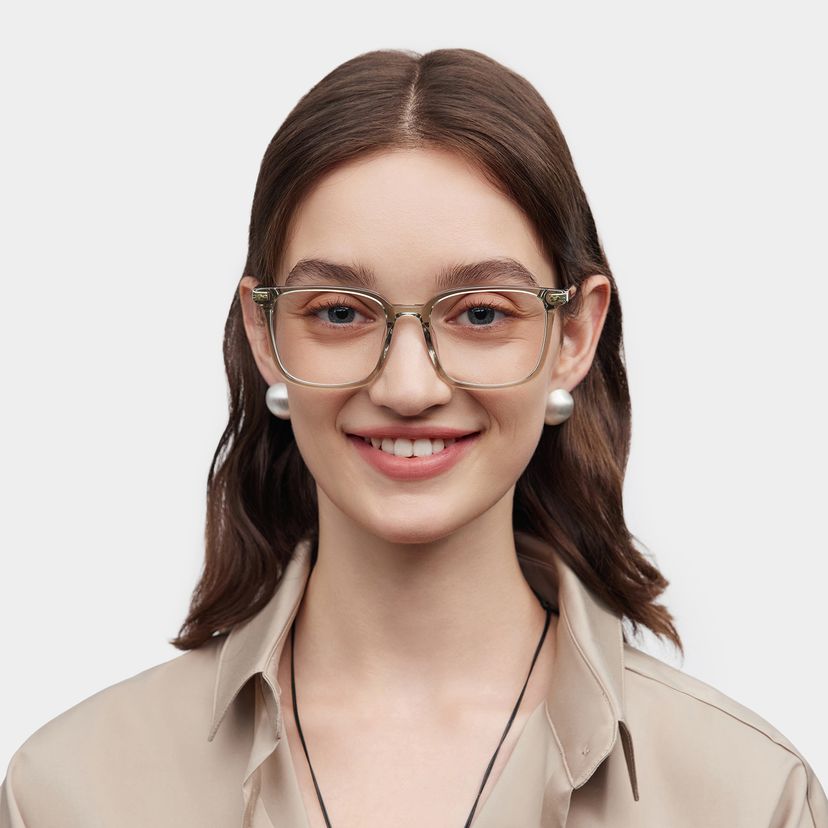 Zoe Green Square Glasses
