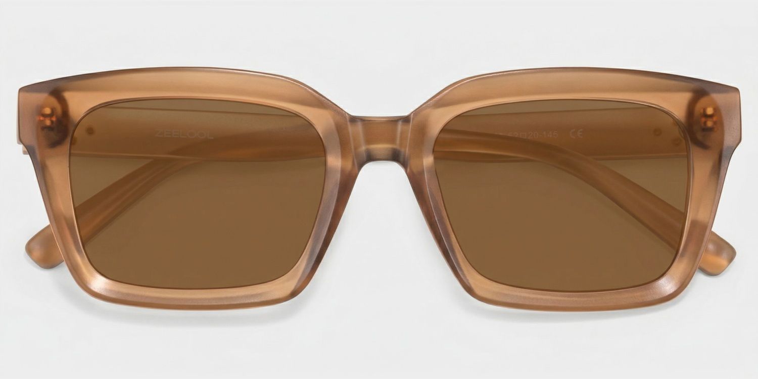 Marley Beige Rectangle Sunglasses to Frame Your Face | ZEELOOL1