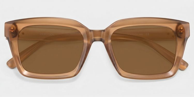 Marley Beige Rectangle Sunglasses