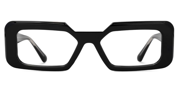 Tasew Black Rectangle Glasses