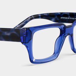 Orson Blue Rectangle Glasses5
