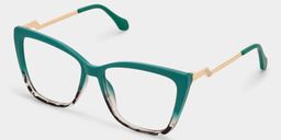 Awilda Green Rectangle Glasses2