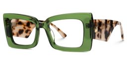 Mitia Green Rectangle Glasses1